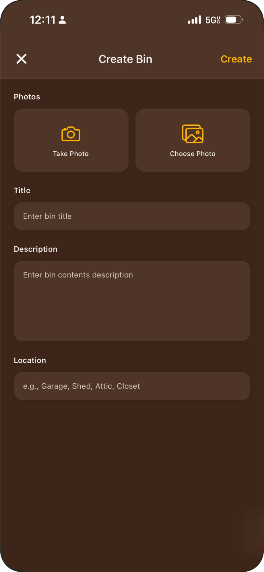 Create a bin